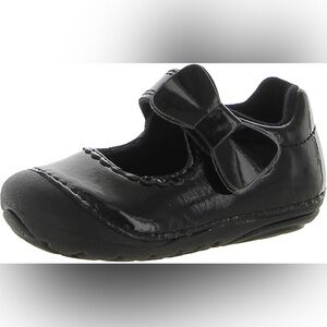 Size 4.5 Baby Stride Rite Black Patent Bow Mary Jane Shoe